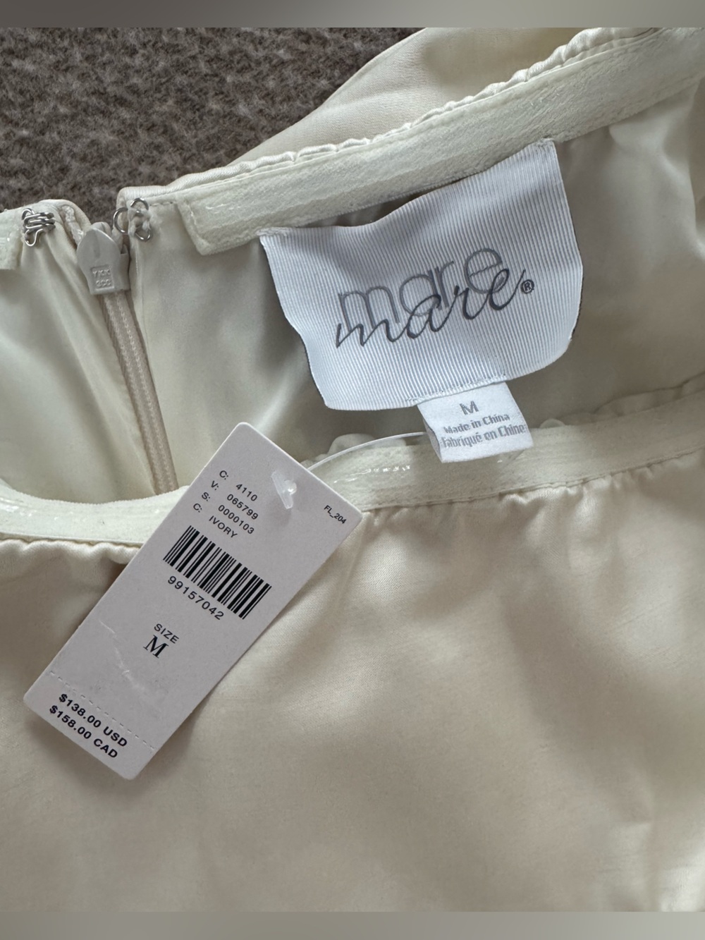 NWT Anthropologie Strapless Ruffle-Overlay Tube Top - Cream - Picture 5 of 5